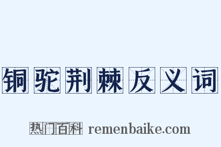 铜驼荆棘反义词是什么意思的图片